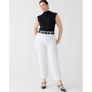 J.Crew Curvy slim wide-leg jean in white NWT Size 33